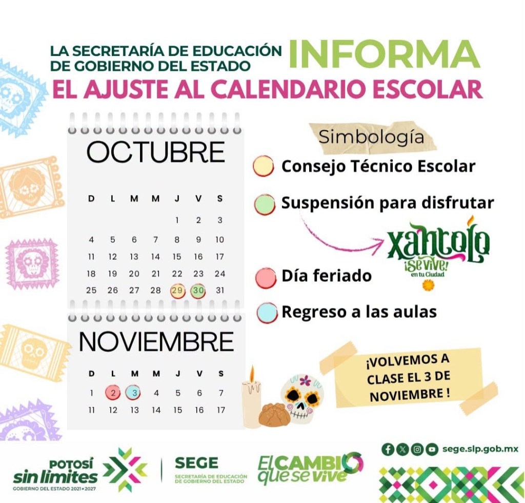 SEGE INVITA A DISFRUTAR DÍAS DE ASUETO POR FESTIVIDADES DEL&nbsp;XANTOLO