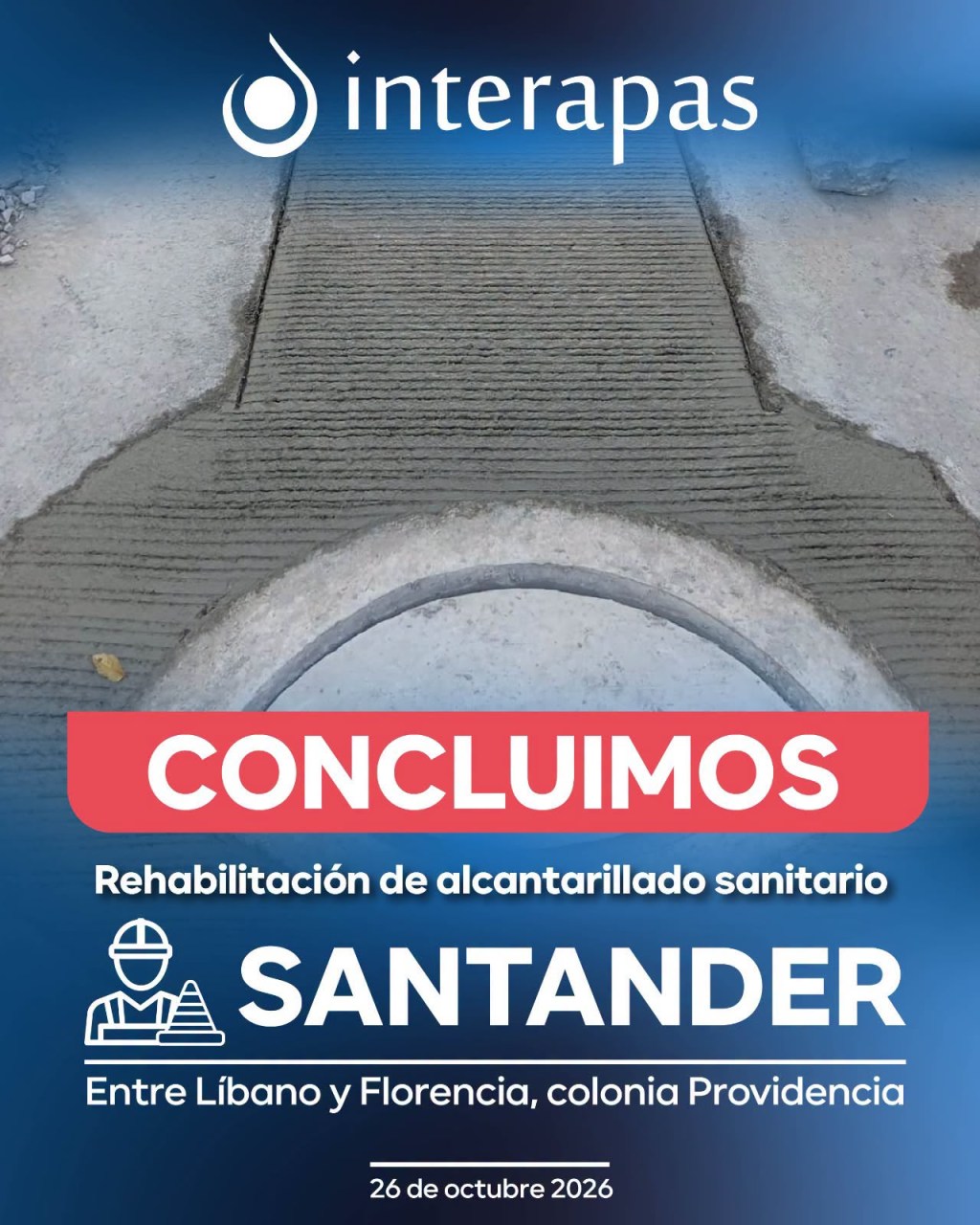Interapas renueva drenaje en la colonia&nbsp;Providencia