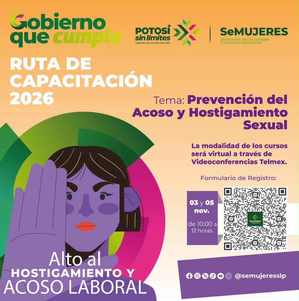 SEMUJERES ABRE CURSO GRATUITO PARA IDENTIFICAR ACOSO Y HOSTIGAMIENTO SEXUAL
