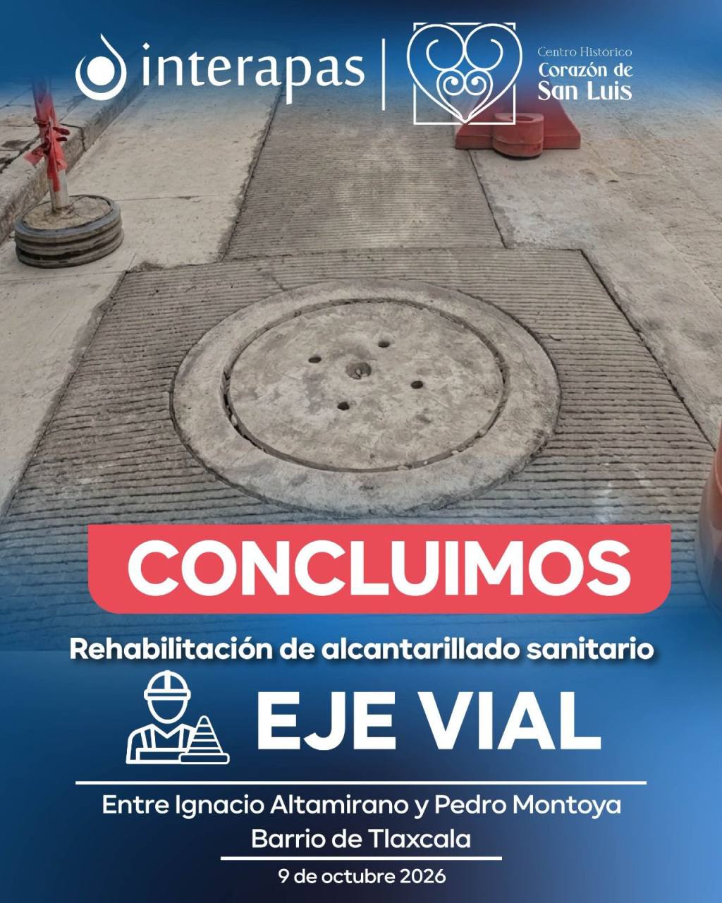 Interapas responde a vecinos de Tlaxcala con obras de drenaje